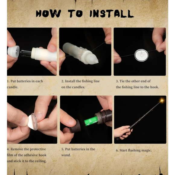 Floating Candles with Wand Remote, Magic Floating Halloween Candles - Picture 4 of 11